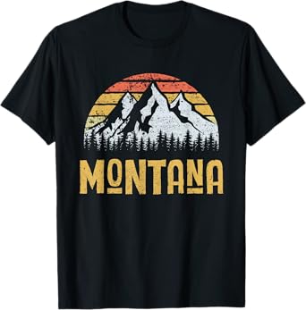 Vintage Retro MT Montana U.S. Mountain State T-Shirt T-Shirt