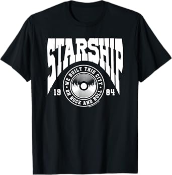 Starship We Built This City On Rock And Roll 1984 Logo T-Shirt