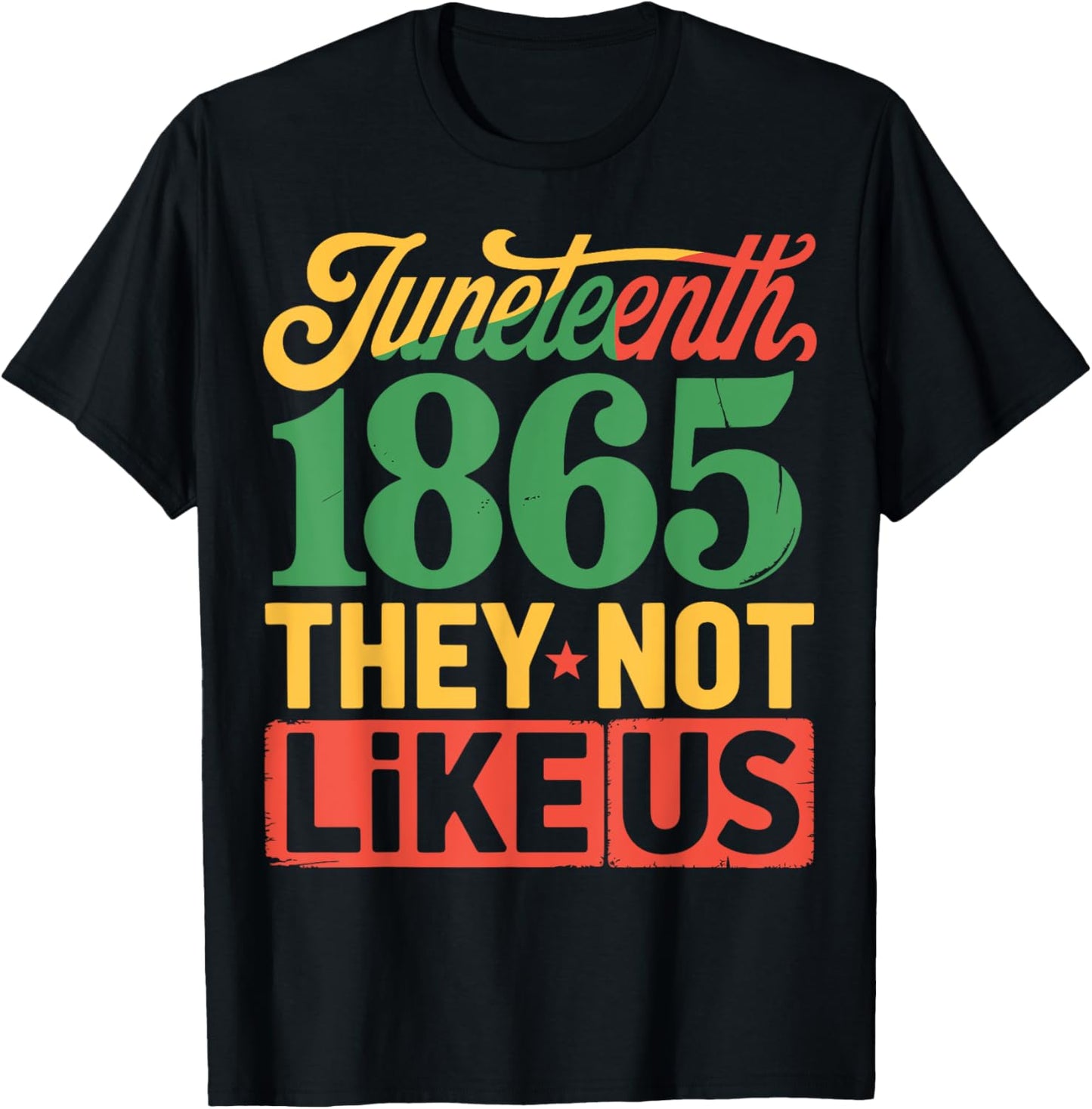 They Don’t Like Us Juneteenth 1865 Black Pride T-Shirt