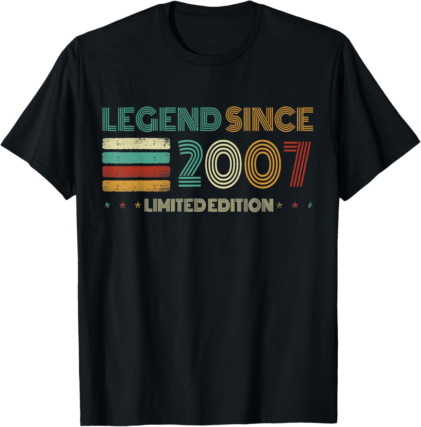 18 Years Old Legend Since 2007 18th Birthday T-Shirt