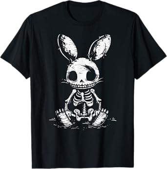 Skeleton Bunny Rabbit Skull Alt Goth Grunge Horror Aesthetic T-Shirt