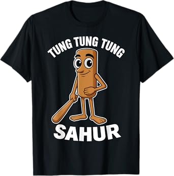 Kids Meme Italian Brainrot Tung Tung Tung Sahur T-Shirt