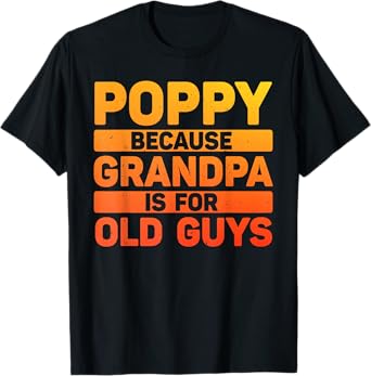 Poppy Design For Grandpa From Grandkids Father's Day Poppy T-Shirt