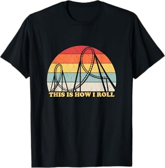 Vintage Retro Roller Coaster Shirt Amusement Park Lover Tee T-Shirt