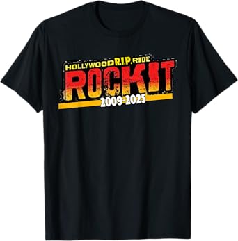 VTPM Products Hollywood Rip Ride Rockit Unisex-Adults Black Small Cotton 80% Polyester 20% Short Sleeve T-Shirt