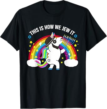Jewnicorn Shirt - This is how we Jew it - Hanukkah Holiday T-Shirt