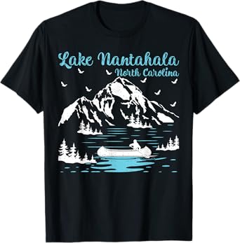 Summer Vacation Retro North Carolina Lake Nantahala T-Shirt for Men Women Kids