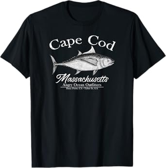 Cape Cod Massachusetts Fishing Tuna Fish T Shirt T-Shirt