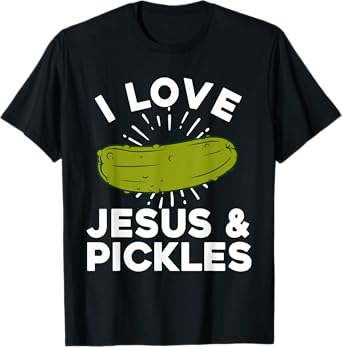 Cute Pickle Design For Men Women Kids Jesus Pickle Lovers T-Shirt