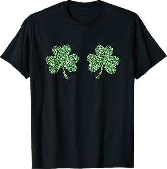 Shamrock Boobs T-Shirt Irish Boobies St Patricks Day Gifts T-Shirt