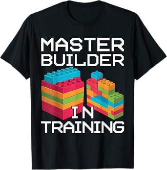 Master Builder In Training Funny Brick Builder Kids T-Shirt
