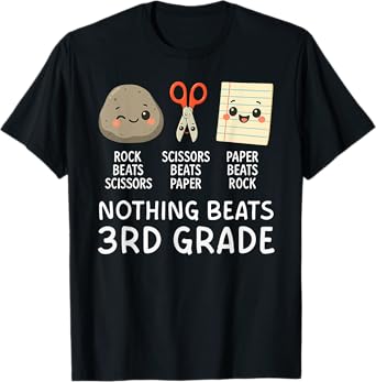 Nothing Beats 3rd Grade for Kids Boys Girls Back to School T-Shirt