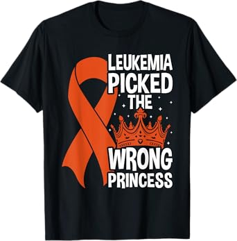 Leukemia Picked The Wrong Princess Cancer Awareness T-Shirt