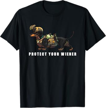 Dogs Protect Your Wiener Funny Dachshund Dog Lover Men Women T-Shirt
