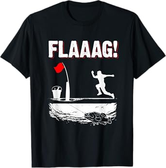 Ice Fishing Tip Up Flag Run for Ice Fishing Flag Men T-Shirt