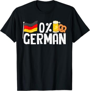 Oktoberfest 0 Percent German Flag Bavarian Beer Festival T-Shirt