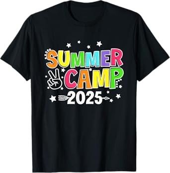 Happy Summer Camp Love Outdoor Activities For Boys Girls T-Shirt
