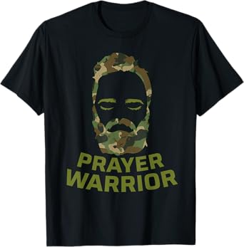 Prayer Warrior Men Camo God Jesus T-Shirt