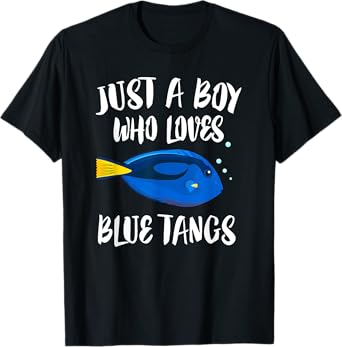 Just A Boy Who Loves Blue Tangs Fish T-Shirt