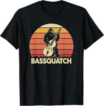 Bassquatch Bigfoot Double Bass Fiddle Upright Bass Sasquatch T-Shirt