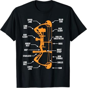 Anatomy of Archery Bow Hunting - Bowhunting T-Shirt