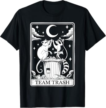 Opossum Raccoon Team Trash Tarot Card Gifts For Men Women T-Shirt