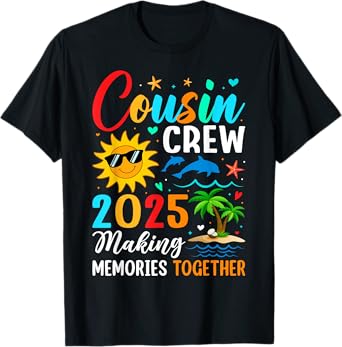 Cousin crew 2025 Summer Vacation Beach Family Trips Matching T-Shirt