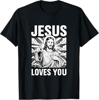 Jesus Loves You Vintage Design T-Shirt