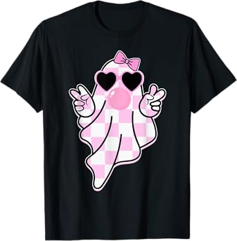 Cute Girly Ghost Blowing Bubble Gift For Girl kids T-Shirt