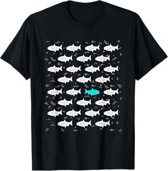 Fish Swimming Against the Ocean and against Current design T-Shirt
