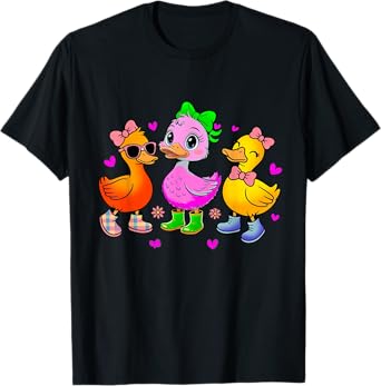 Cute Goose Design with Pink Bows and Attitude – Funny Geese T-Shirt