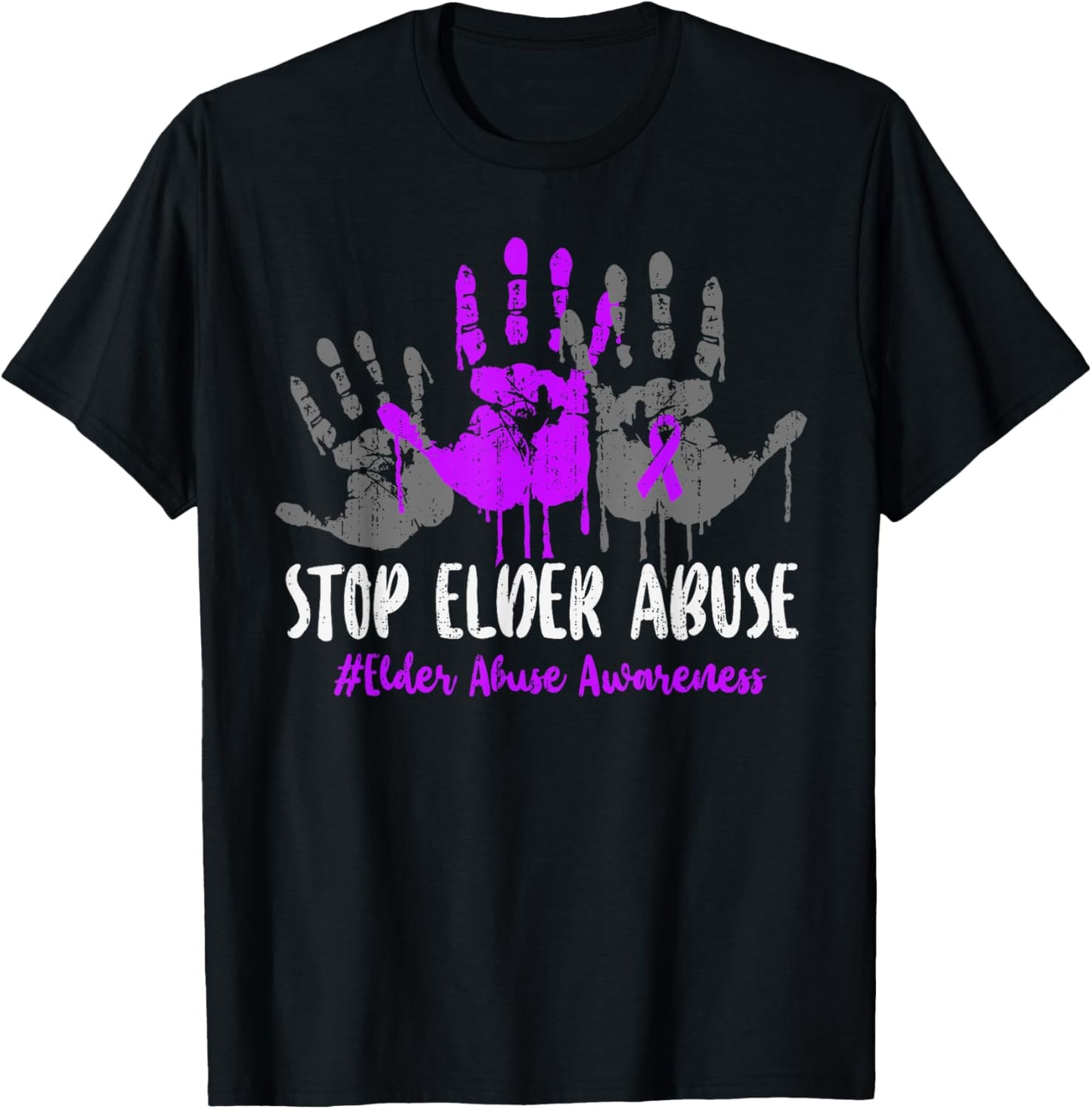 Stop Elder Abuse Elder Abuse Awareness Senior Care Support T-Shirt