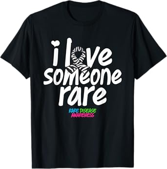 I Love Someone Rare Zabra Ribbon Rare Disease Awareness T-Shirt