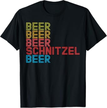 Retro Beer Schnitzel Oktoberfest German Drinking Team T-Shirt