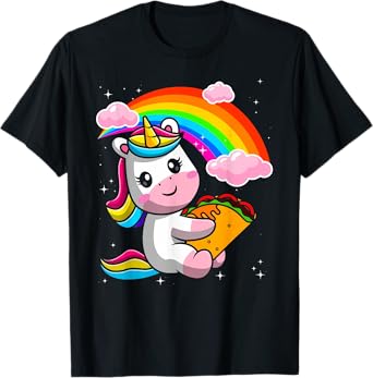 Unicorn Taco Rainbow Fiesta Cinco De Mayo Toddler Girls Kids T-Shirt
