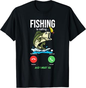 Fishing Is Calling Fishing Bass Fishing Club T-Shirt
