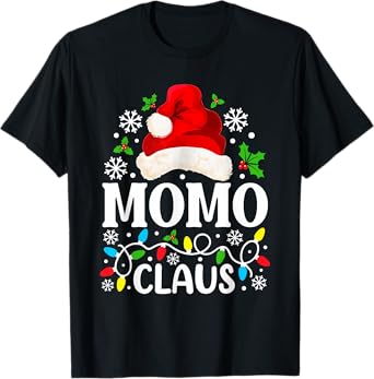 Momo Claus Funny Christmas Family Matching Grandma T-Shirt