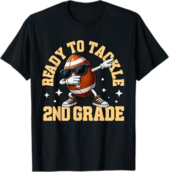 Ready To Tackle 2nd Grade First Day Of School Football Boys T-Shirt