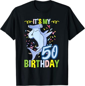 Its My 50th Birthday Hammerhead Shark T-Shirt