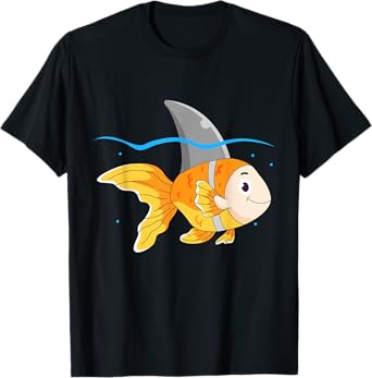 Goldfish With A Shark Fin Funny Goldfish Lover T-Shirt