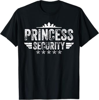 Princess Security Boys Big Brother Vintage Birthday Dad Mom T-Shirt