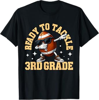 Ready To Tackle 3rd Grade First Day Of School Football Boys T-Shirt