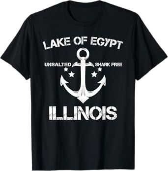 LAKE OF EGYPT ILLINOIS Funny Fishing Camping Summer Gift Men Women Girls Kids T-Shirt