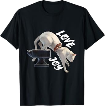 Funny Cute Cat Rock Band Lovejoy Design for Music Fans T-Shirt