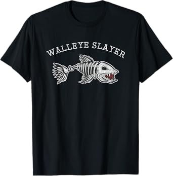 Vintage Walleye Slayer T-Shirt Funny Walleye Fishing Tee T-Shirt