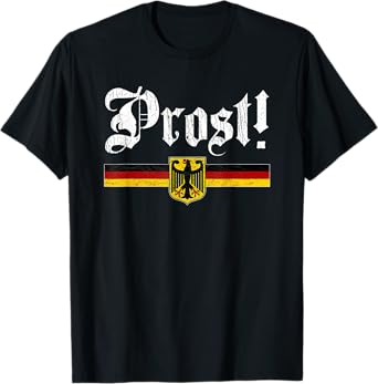 Prost Oktoberfest Drinking Festival Vintage German Flag Men T-Shirt