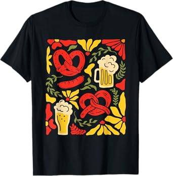 Boho Wildflower Oktoberfest Bavarian Festival Munich Beer T-Shirt