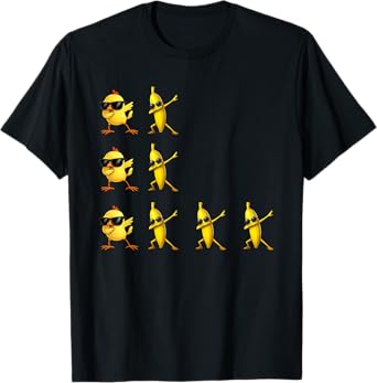 Funny Chicken Banana For Men Women Teens Kids T-Shirt