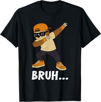 Funny Dabbing Sloth Bruh Bro Dab Meme Humor Animal Lover T-Shirt