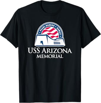 USS Arizona Memorial White Lettering T-Shirt